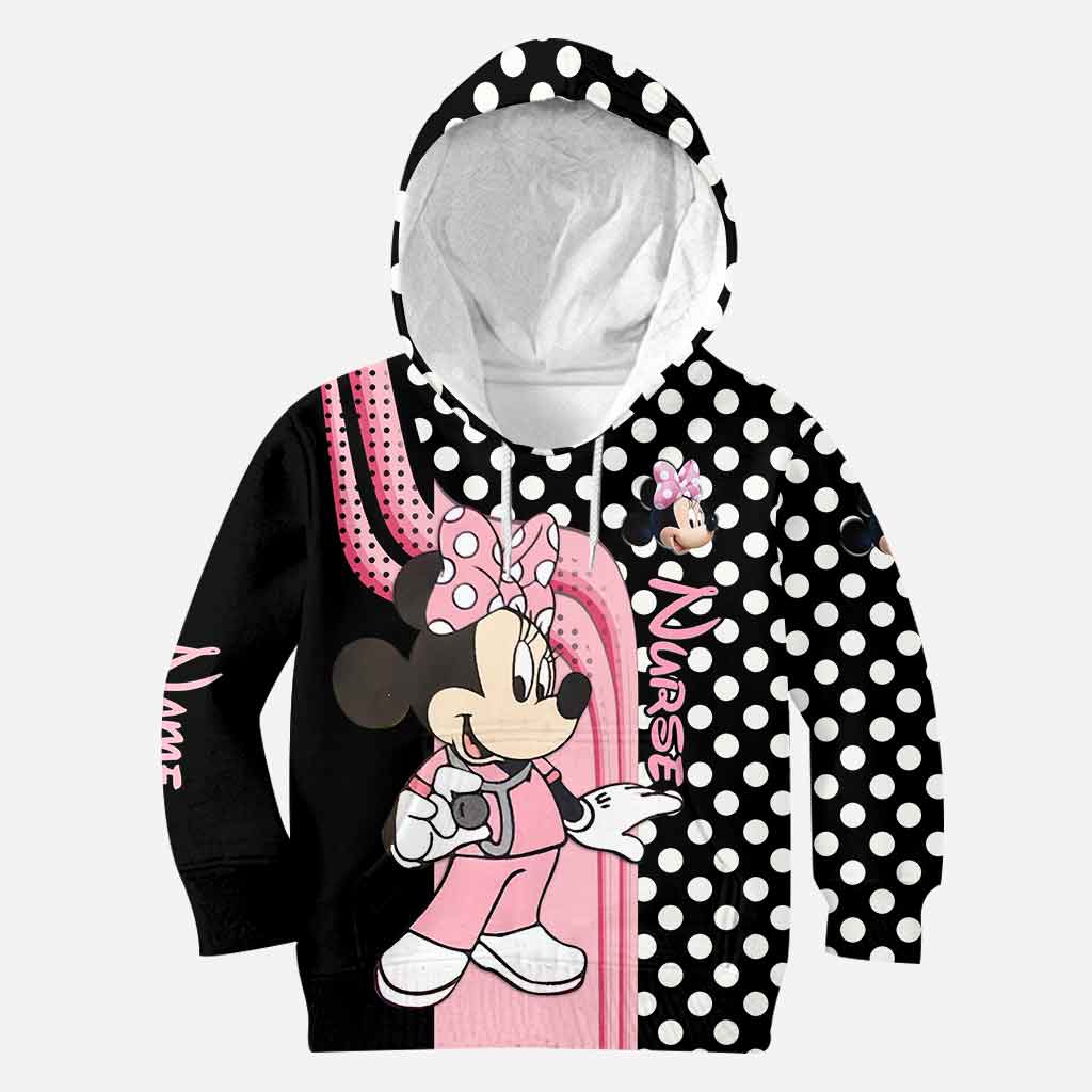 Personalized Minnie Mouse Nurse Hoodie and Leggings Set Hoodie & Leggings GradoCreations