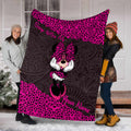 Personalized Leopard Print Mouse Blanket Custom Name Gift Blanket GradoCreations