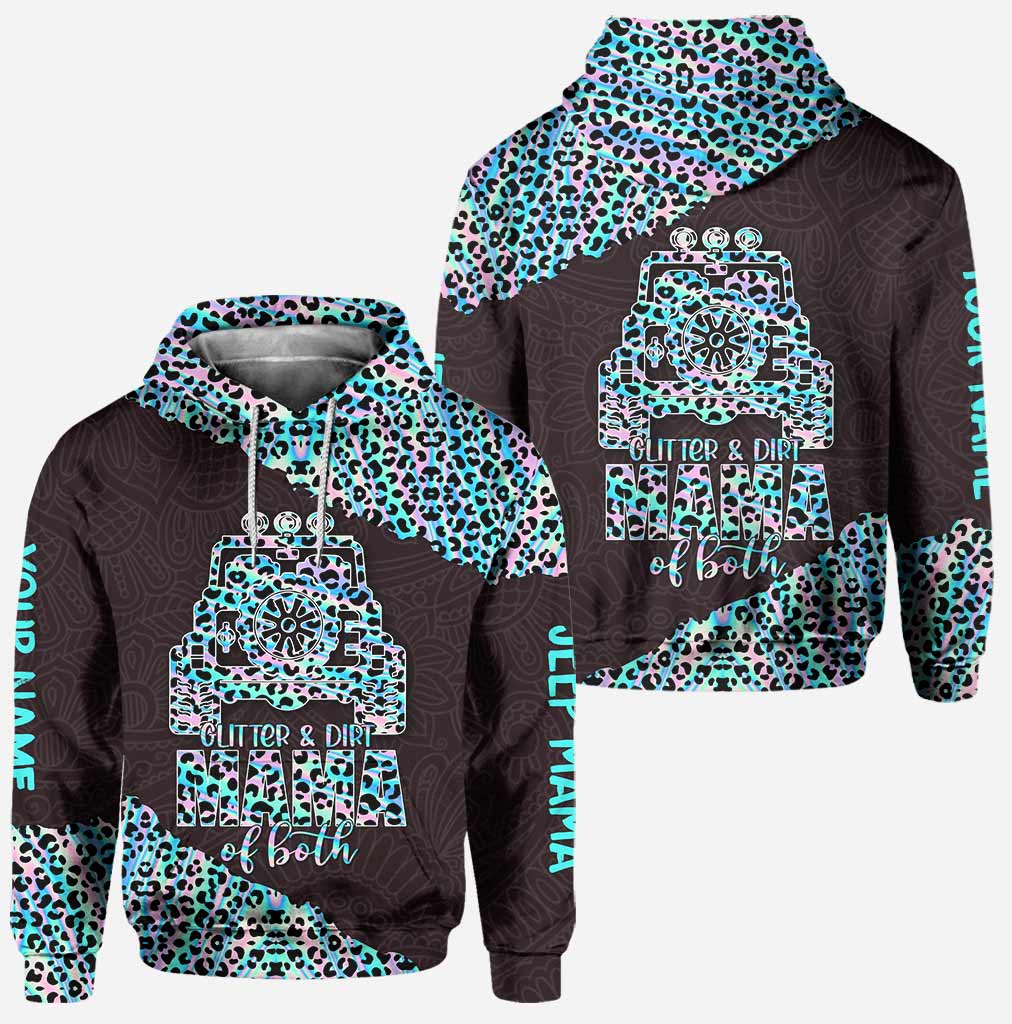 Personalized Leopard Print Hoodie and Leggings Set for Mom Hoodie & Leggings GradoCreations