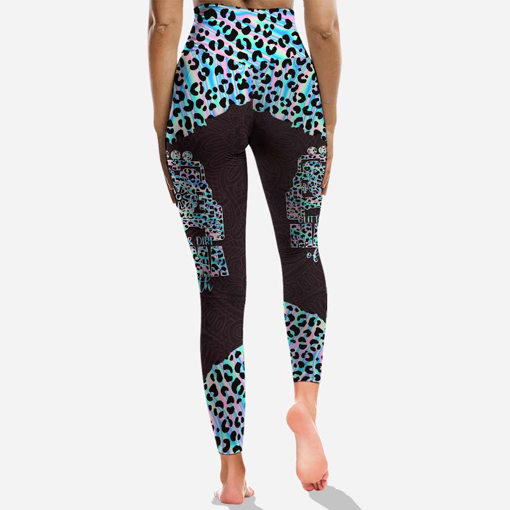 Personalized Leopard Print Hoodie and Leggings Set for Mom Hoodie & Leggings GradoCreations