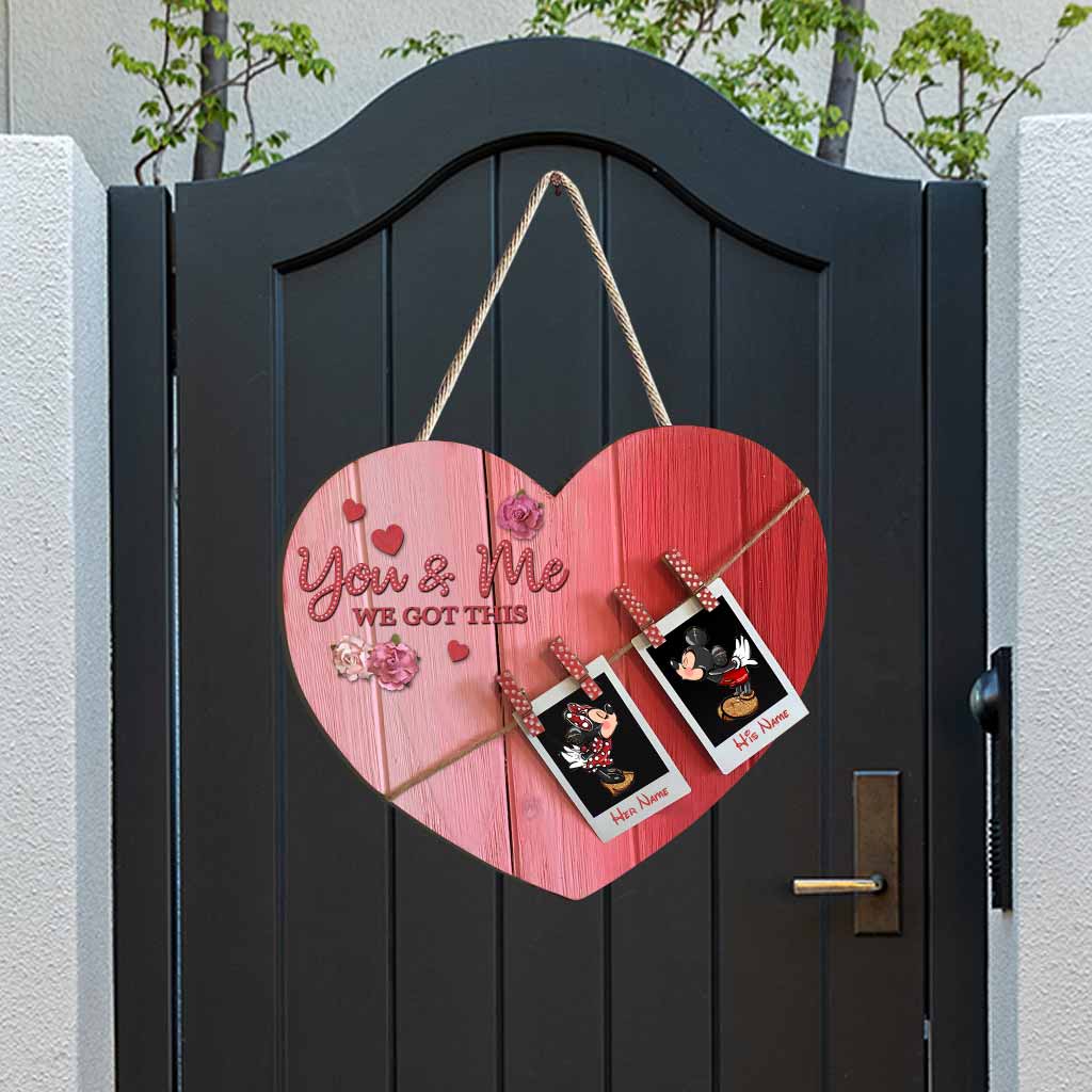 Personalized Heart Wood Sign with Custom Names for Couples Wood Sign GradoCreations