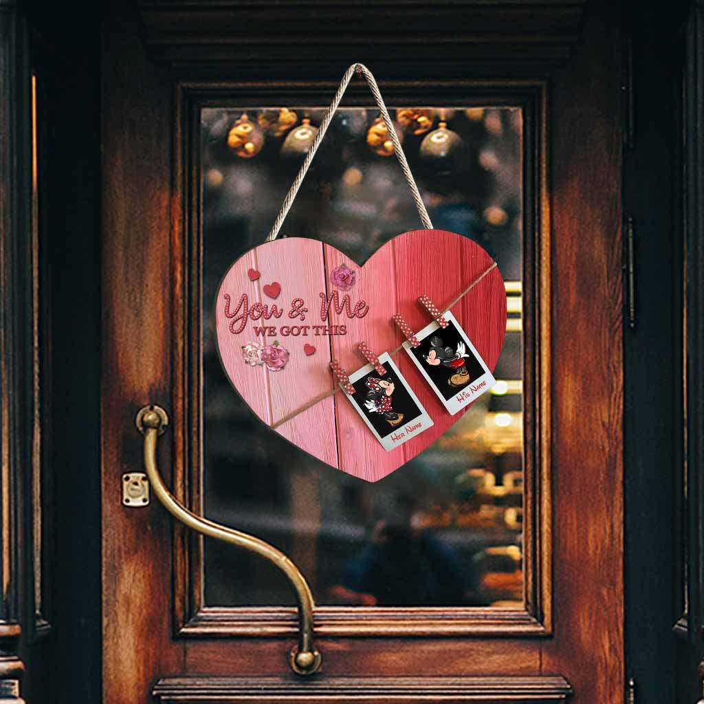 Personalized Heart Wood Sign with Custom Names for Couples Wood Sign GradoCreations