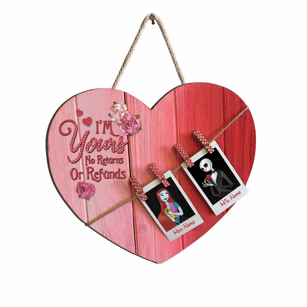 Personalized Heart Wood Sign for Couples | Custom Name Decor Wood Sign GradoCreations