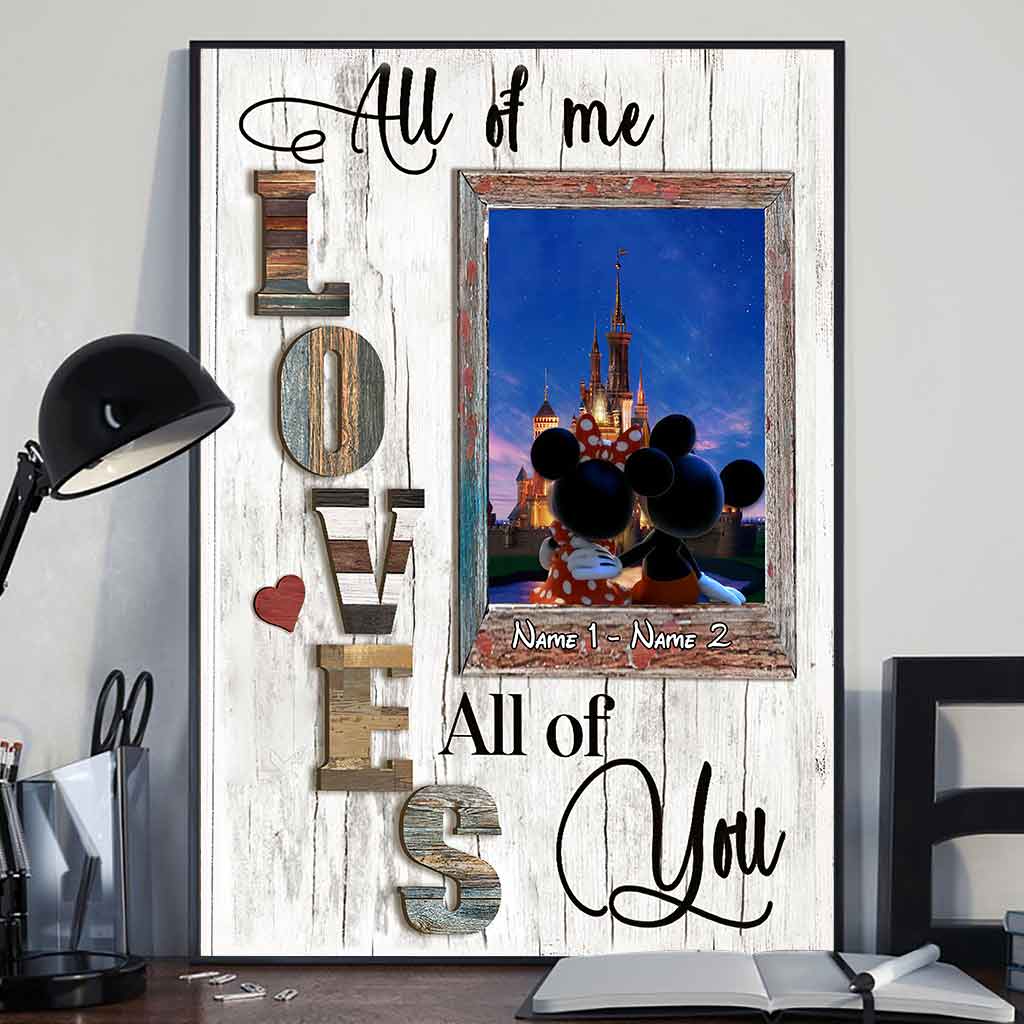 Personalized Couple Mouse Poster Custom Name Wall Art Gift Canvas and Poster GradoCreations