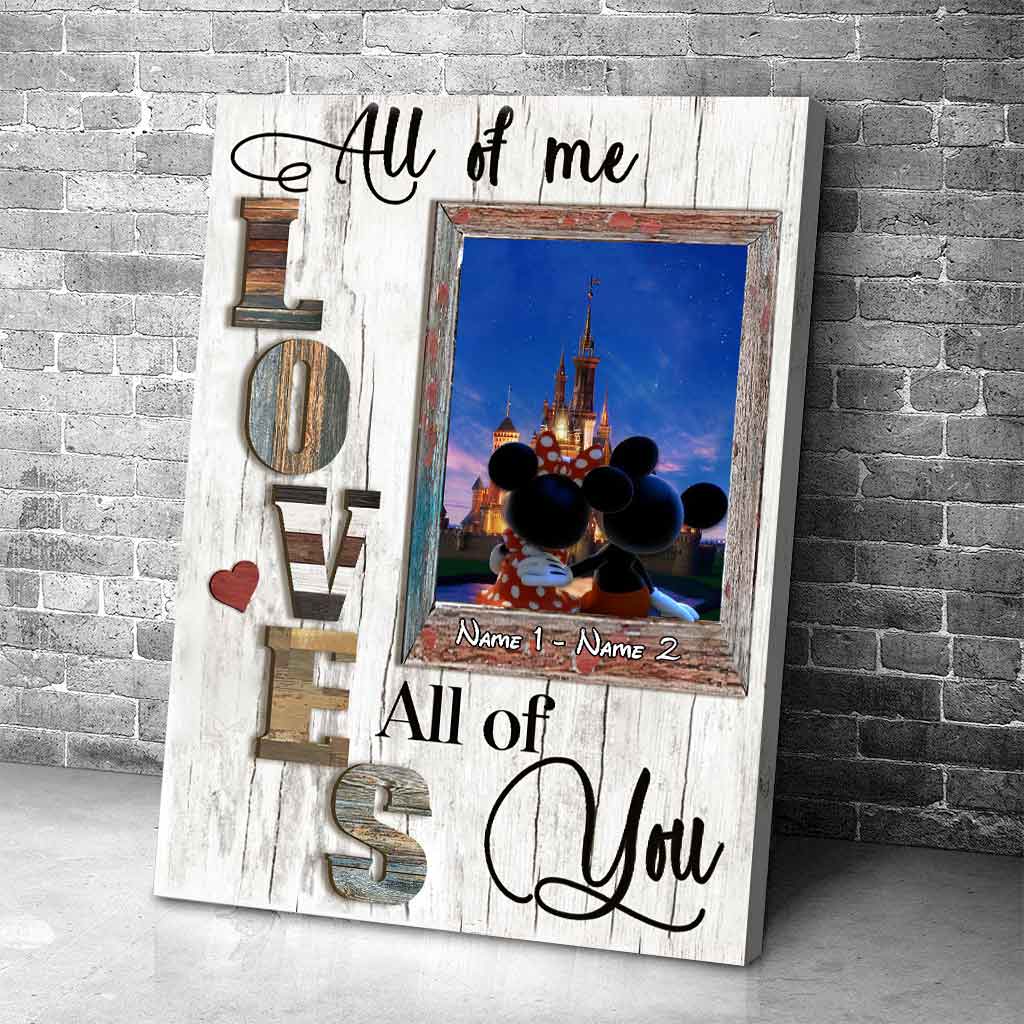 Personalized Couple Mouse Poster Custom Name Wall Art Gift Canvas and Poster GradoCreations