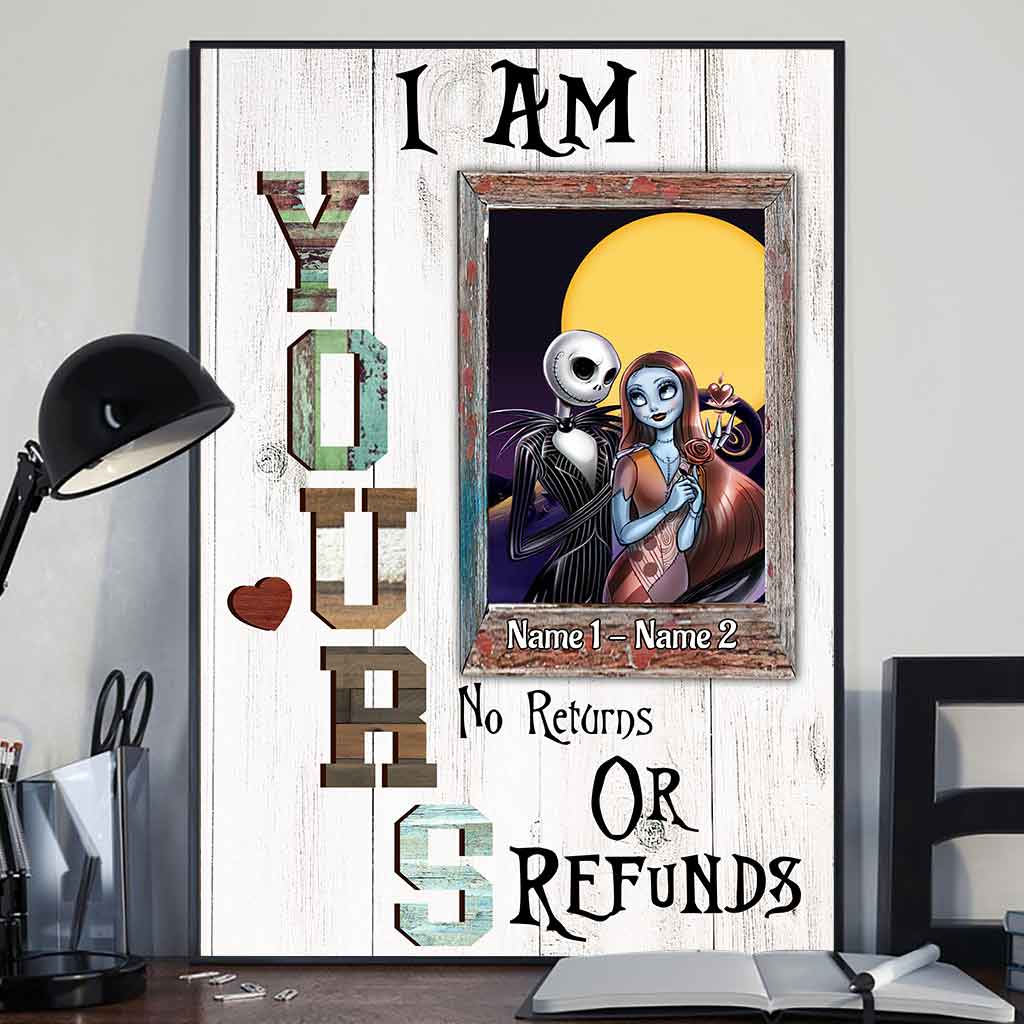 Personalized Couple Nightmare Poster Custom Names Unique Gift Canvas and Poster GradoCreations
