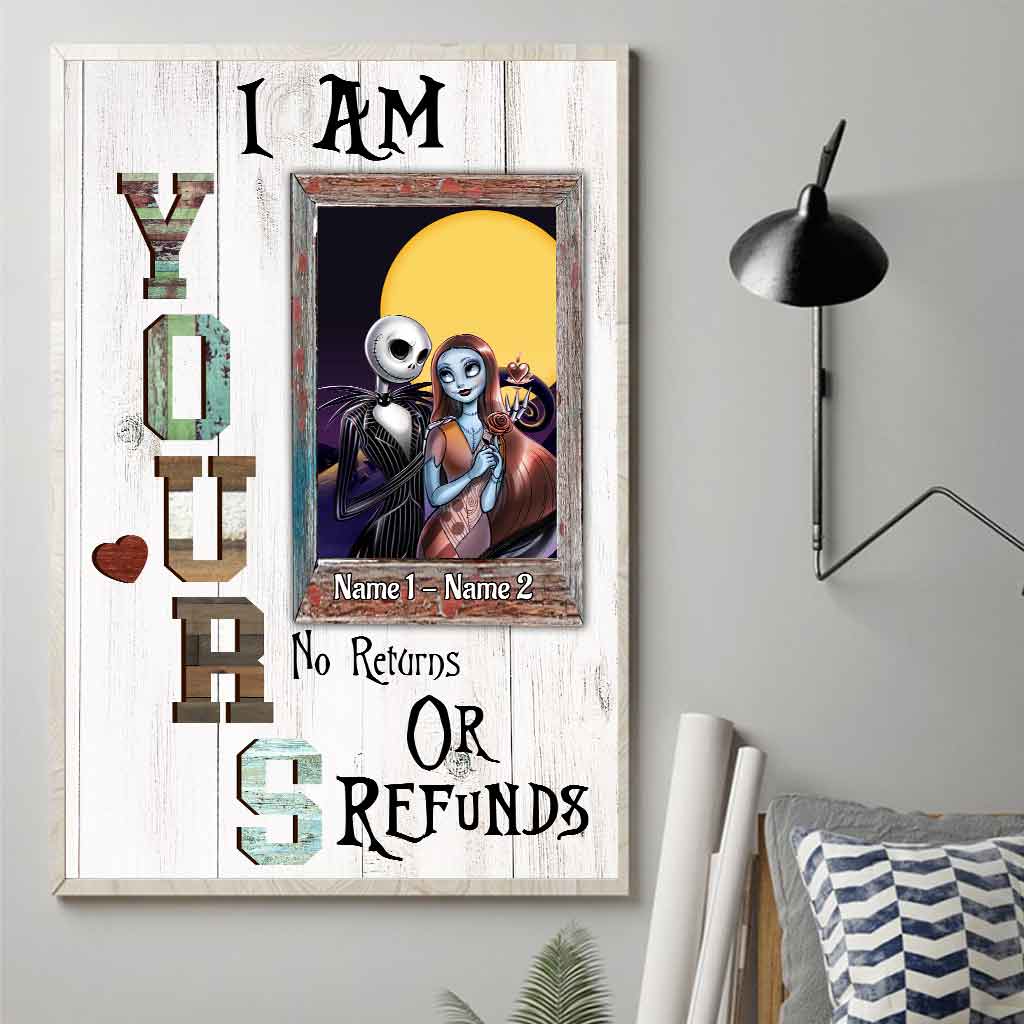 Personalized Couple Nightmare Poster Custom Names Unique Gift Canvas and Poster GradoCreations