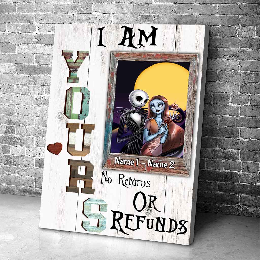Personalized Couple Nightmare Poster Custom Names Unique Gift Canvas and Poster GradoCreations