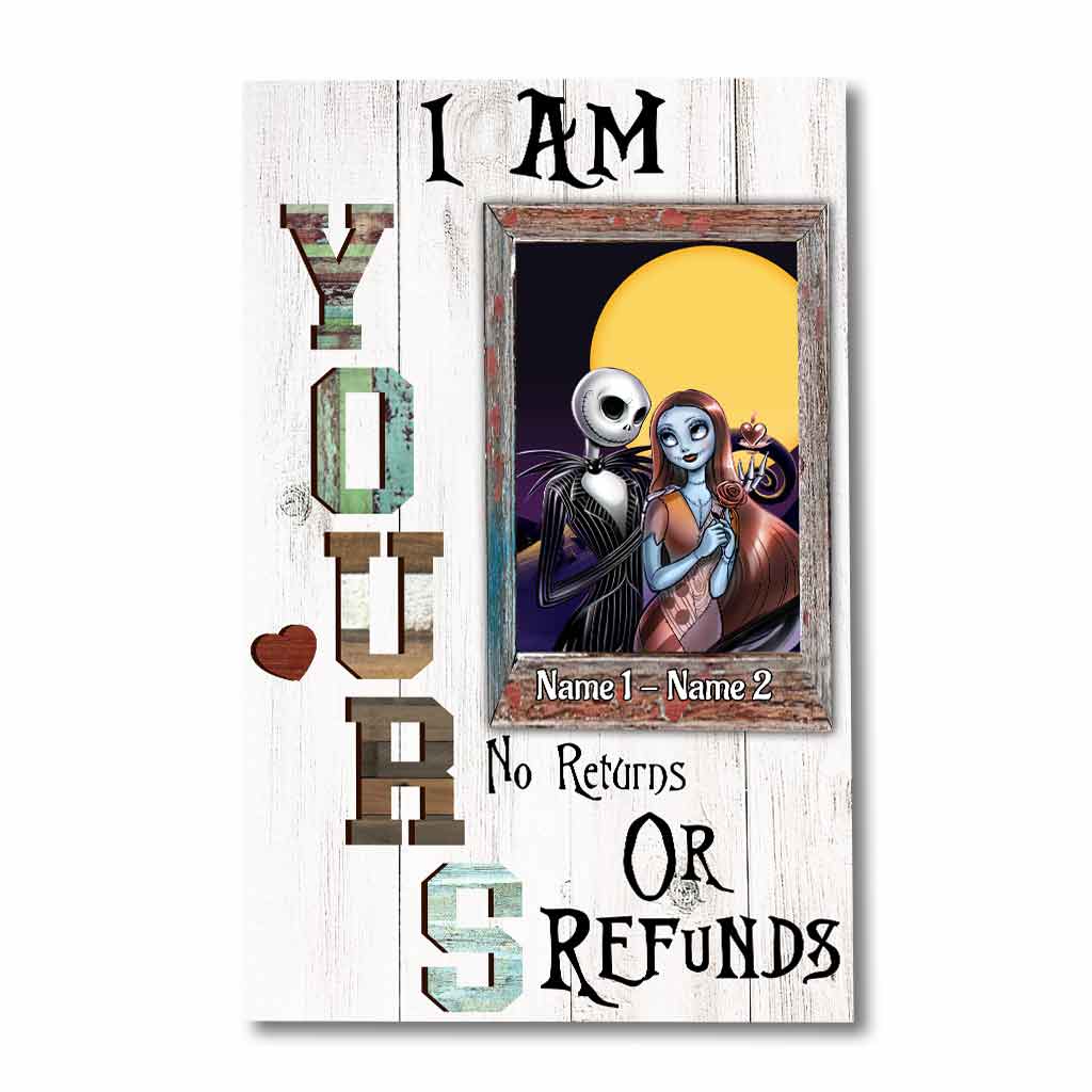 Personalized Couple Nightmare Poster Custom Names Unique Gift Canvas and Poster GradoCreations