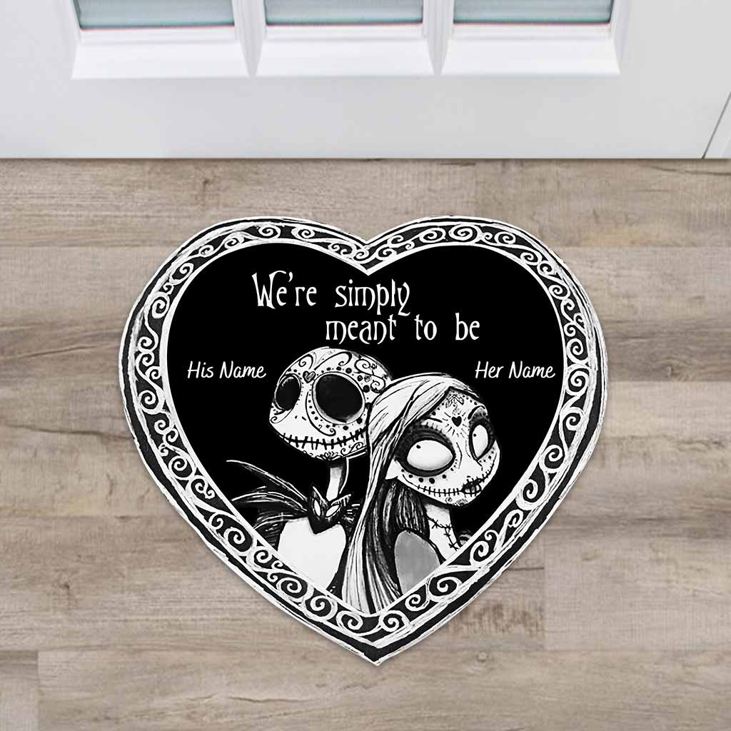 Personalized Nightmare Before Christmas Doormat Custom Name Gift Shaped Doormat GradoCreations