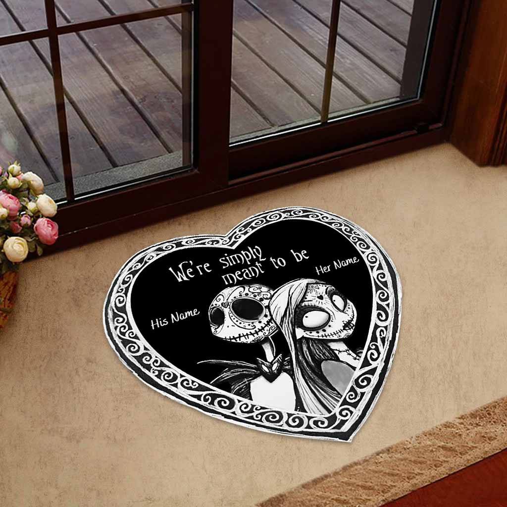 Personalized Nightmare Before Christmas Doormat Custom Name Gift Shaped Doormat GradoCreations