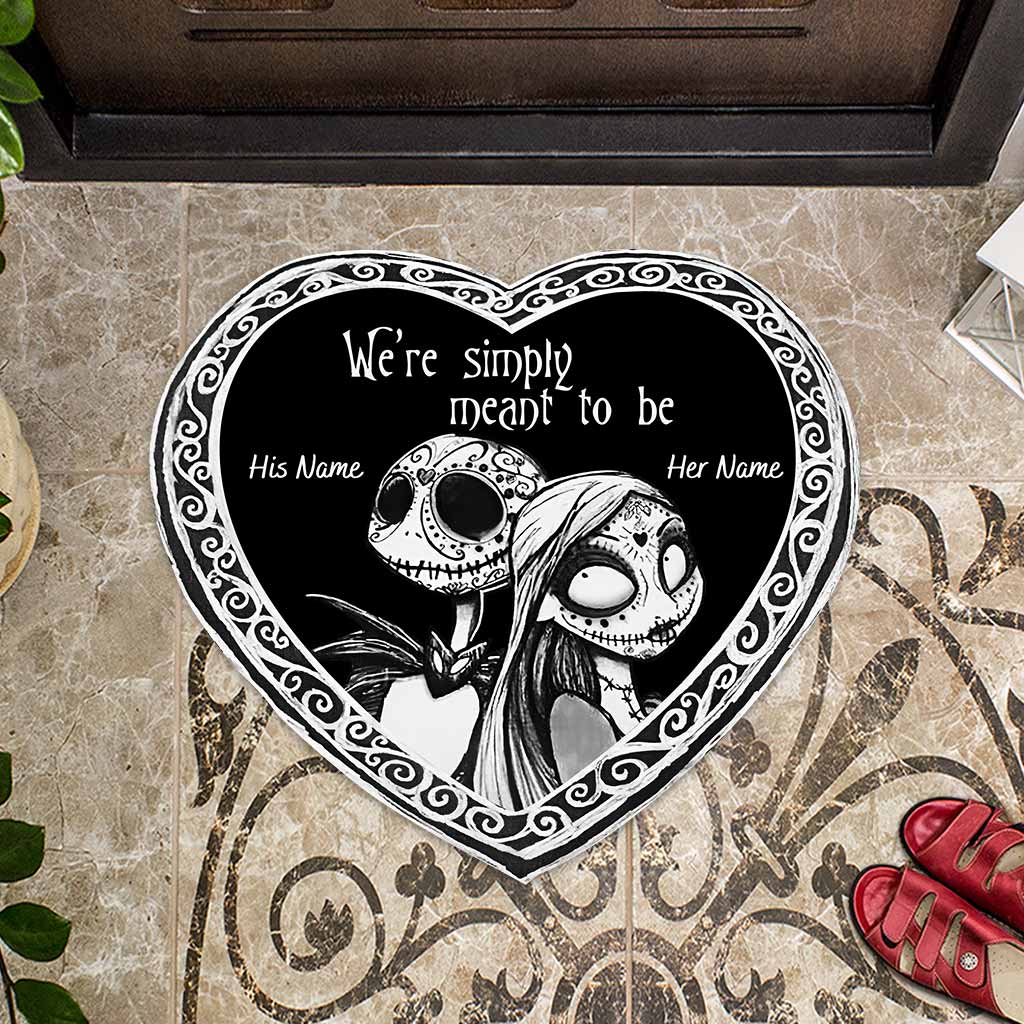 Personalized Nightmare Before Christmas Doormat Custom Name Gift Shaped Doormat GradoCreations