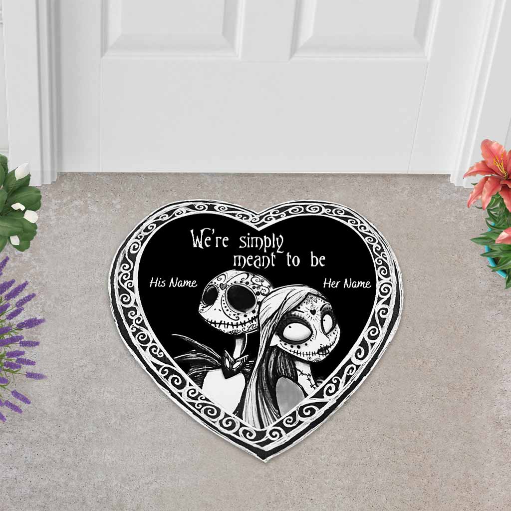 Personalized Nightmare Before Christmas Doormat Custom Name Gift Shaped Doormat GradoCreations