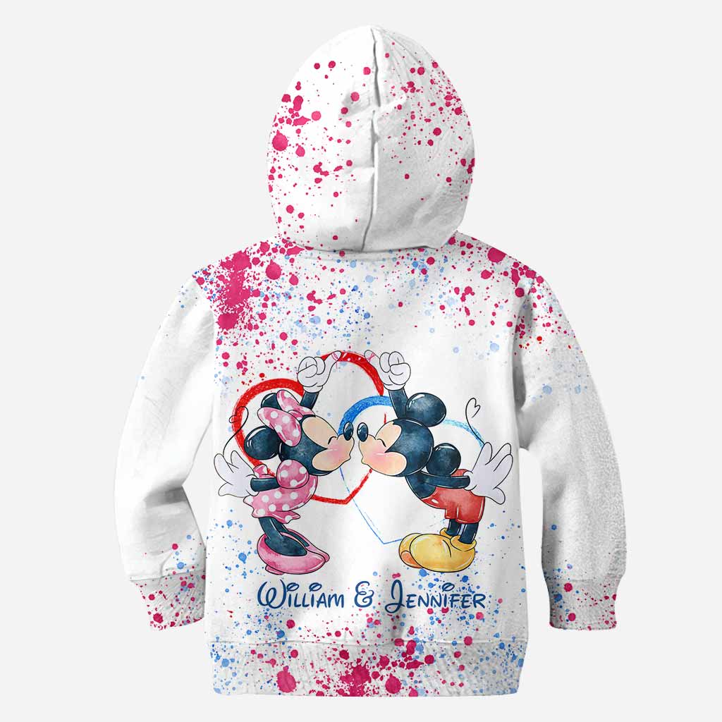 Personalized All Over Print Hoodie Custom Name Gift for Couples All Over Shirt GradoCreations