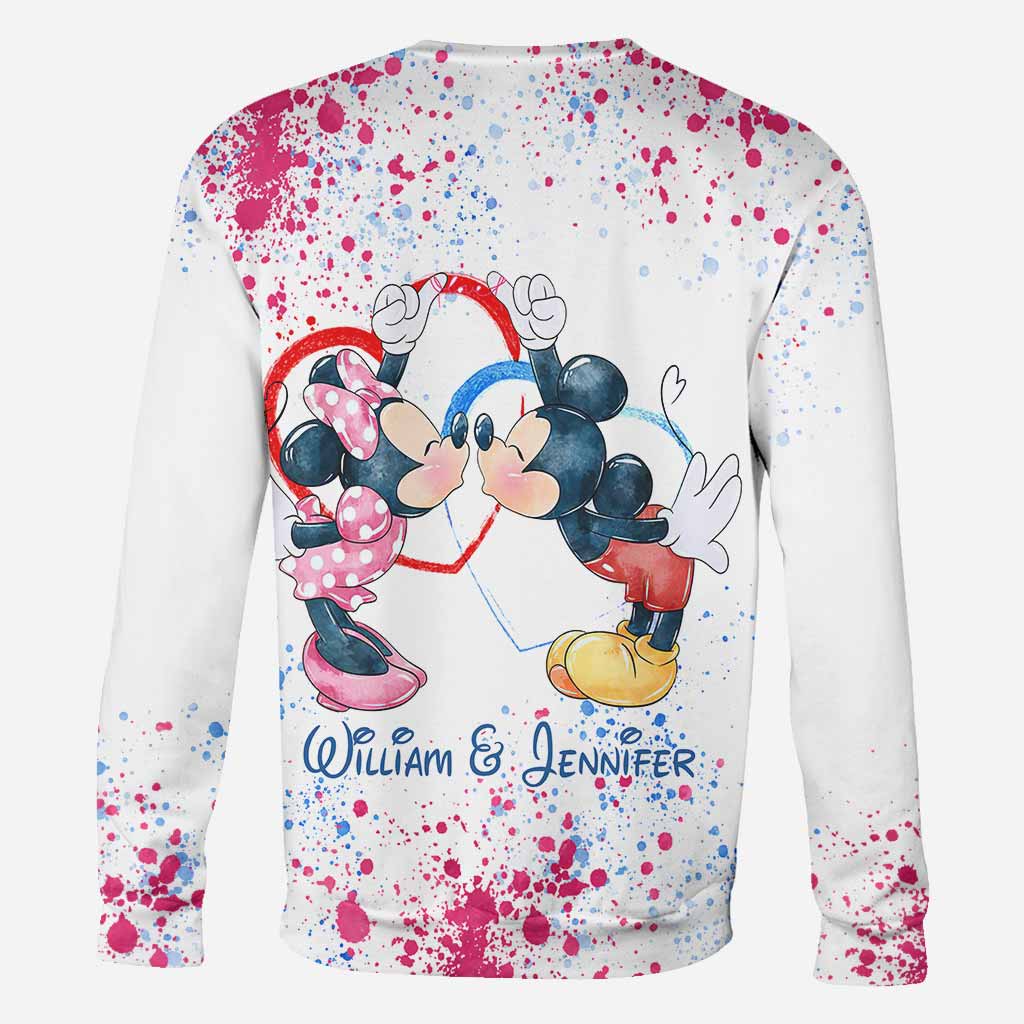 Personalized All Over Print Hoodie Custom Name Gift for Couples All Over Shirt GradoCreations
