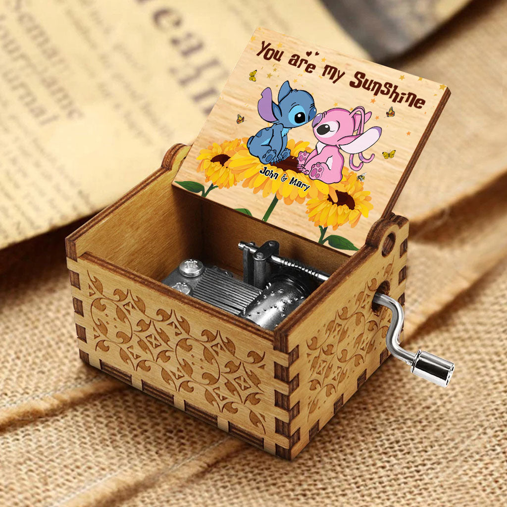 Personalized Hand Crank Music Box 'You Are My Sunshine' Gift for Couples Hand Crank Music Box GradoCreations