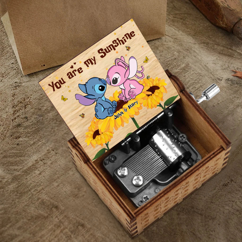 Personalized Hand Crank Music Box 'You Are My Sunshine' Gift for Couples Hand Crank Music Box GradoCreations