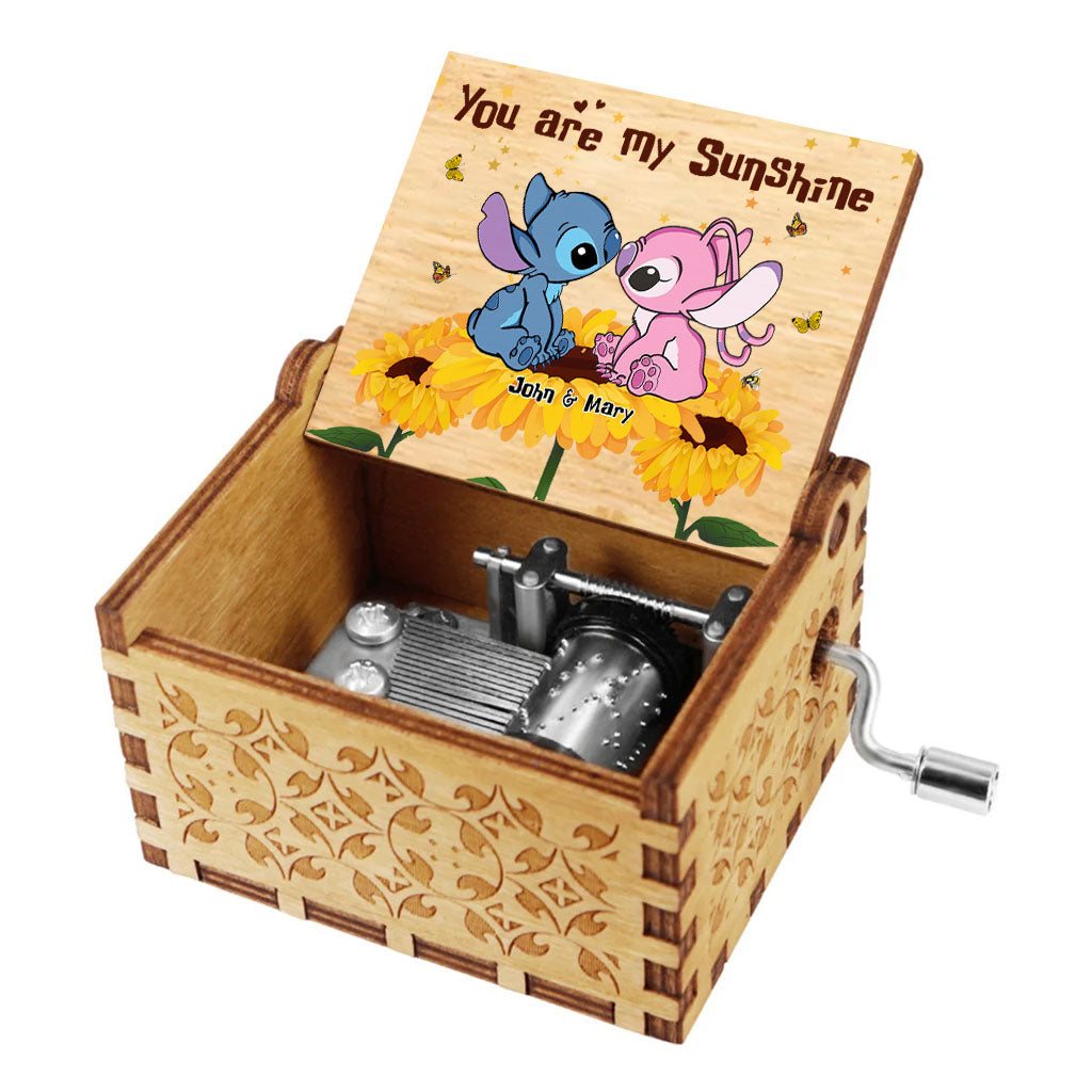 Personalized Hand Crank Music Box 'You Are My Sunshine' Gift for Couples Hand Crank Music Box GradoCreations