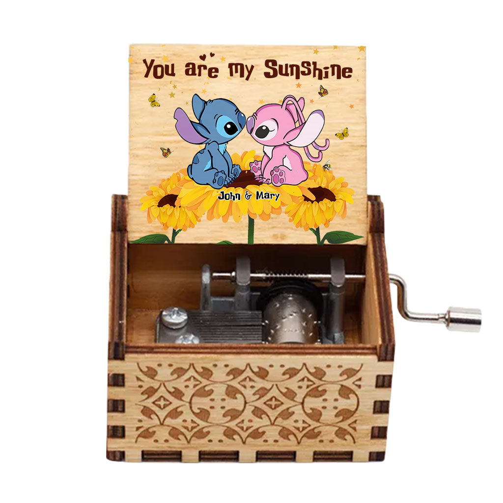 Personalized Hand Crank Music Box 'You Are My Sunshine' Gift for Couples Hand Crank Music Box GradoCreations