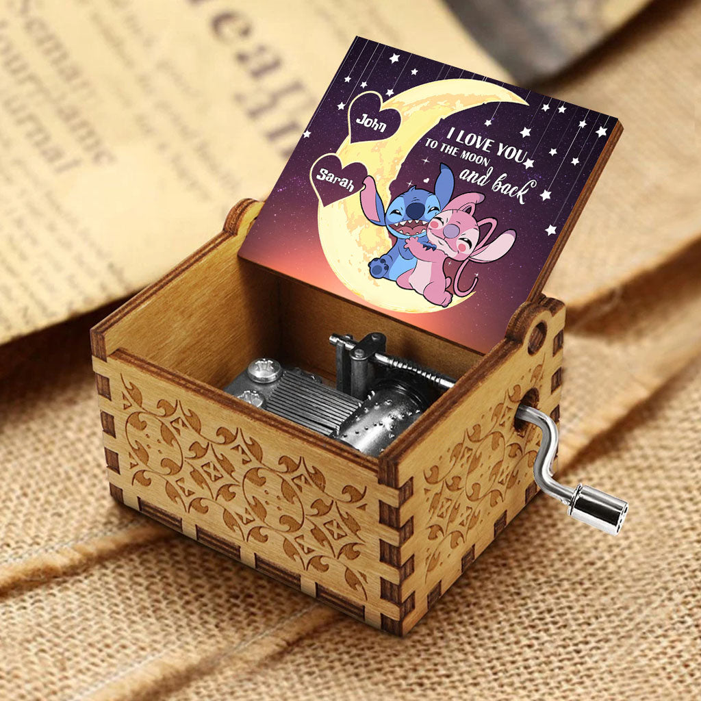 Personalized Ohana Hand Crank Music Box Custom Name Gift for Couple Hand Crank Music Box GradoCreations