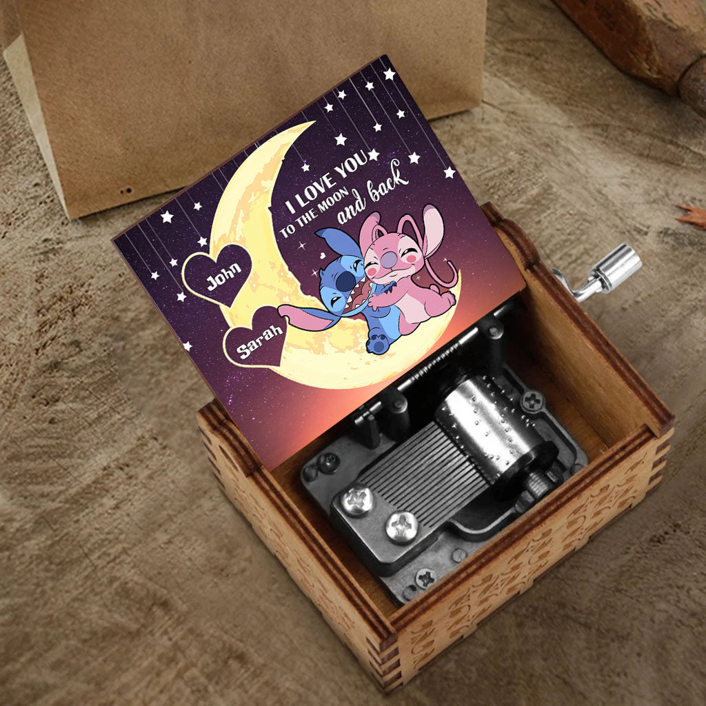 Personalized Ohana Hand Crank Music Box Custom Name Gift for Couple Hand Crank Music Box GradoCreations