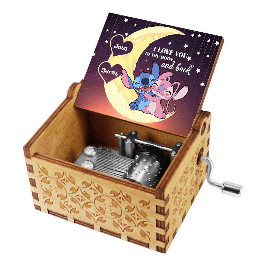 Personalized Ohana Hand Crank Music Box Custom Name Gift for Couple Hand Crank Music Box GradoCreations