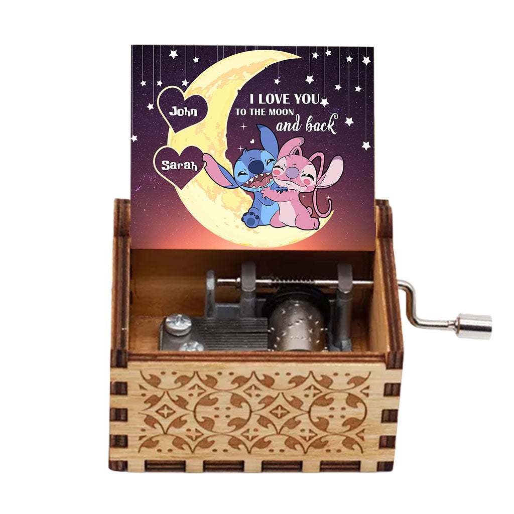 Personalized Ohana Hand Crank Music Box Custom Name Gift for Couple Hand Crank Music Box GradoCreations
