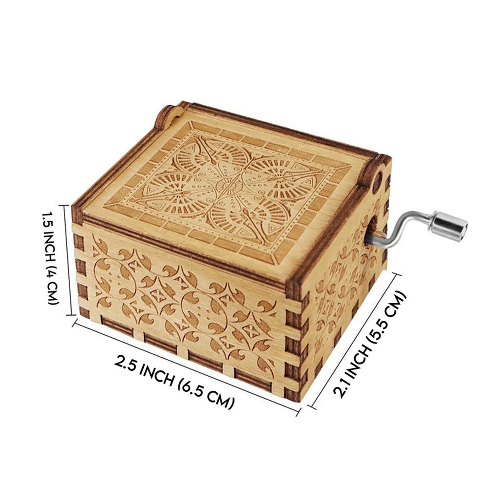 Personalized Hand Crank Music Box for Granddaughter - Mother's Day Gift Hand Crank Music Box GradoCreations