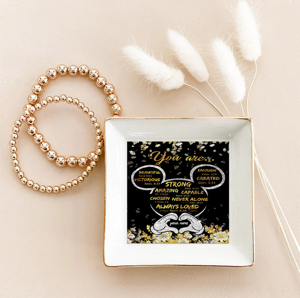 Personalized Ceramic Jewelry Dish Customized for Mom or Wife Jewelry Dish GradoCreations
