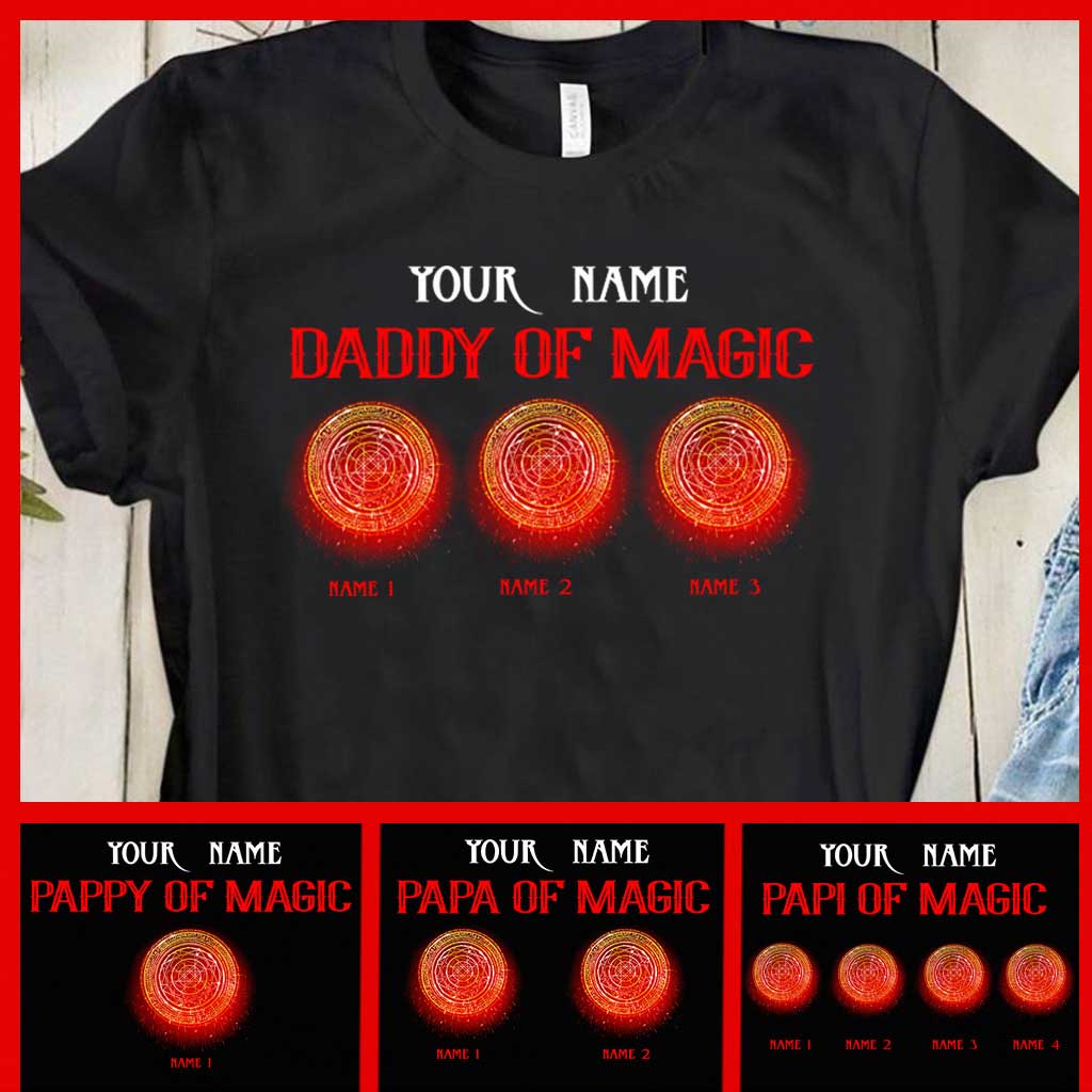 Personalized Daddy of Magic T-Shirt & Hoodie for Father's Day Gift T-shirt & Hoodie GradoCreations