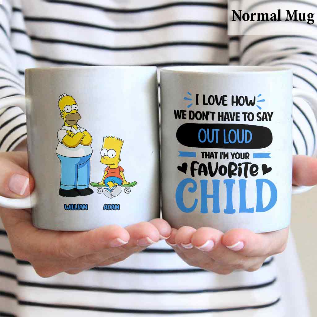 Personalized Favorite Child Mug Custom Name Gift for Dad Mug GradoCreations