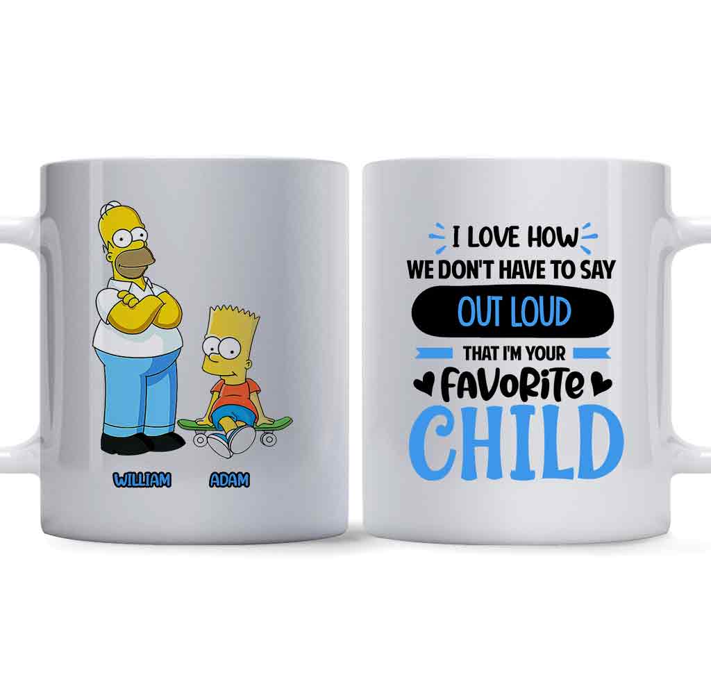 Personalized Favorite Child Mug Custom Name Gift for Dad Mug GradoCreations