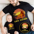 Personalized Father and Baby T-shirt Set Like Father Like Son Gift T-shirt And Baby Onesie GradoCreations