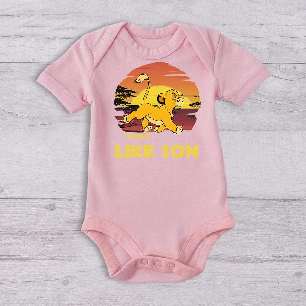 Personalized Father and Baby T-shirt Set Like Father Like Son Gift T-shirt And Baby Onesie GradoCreations