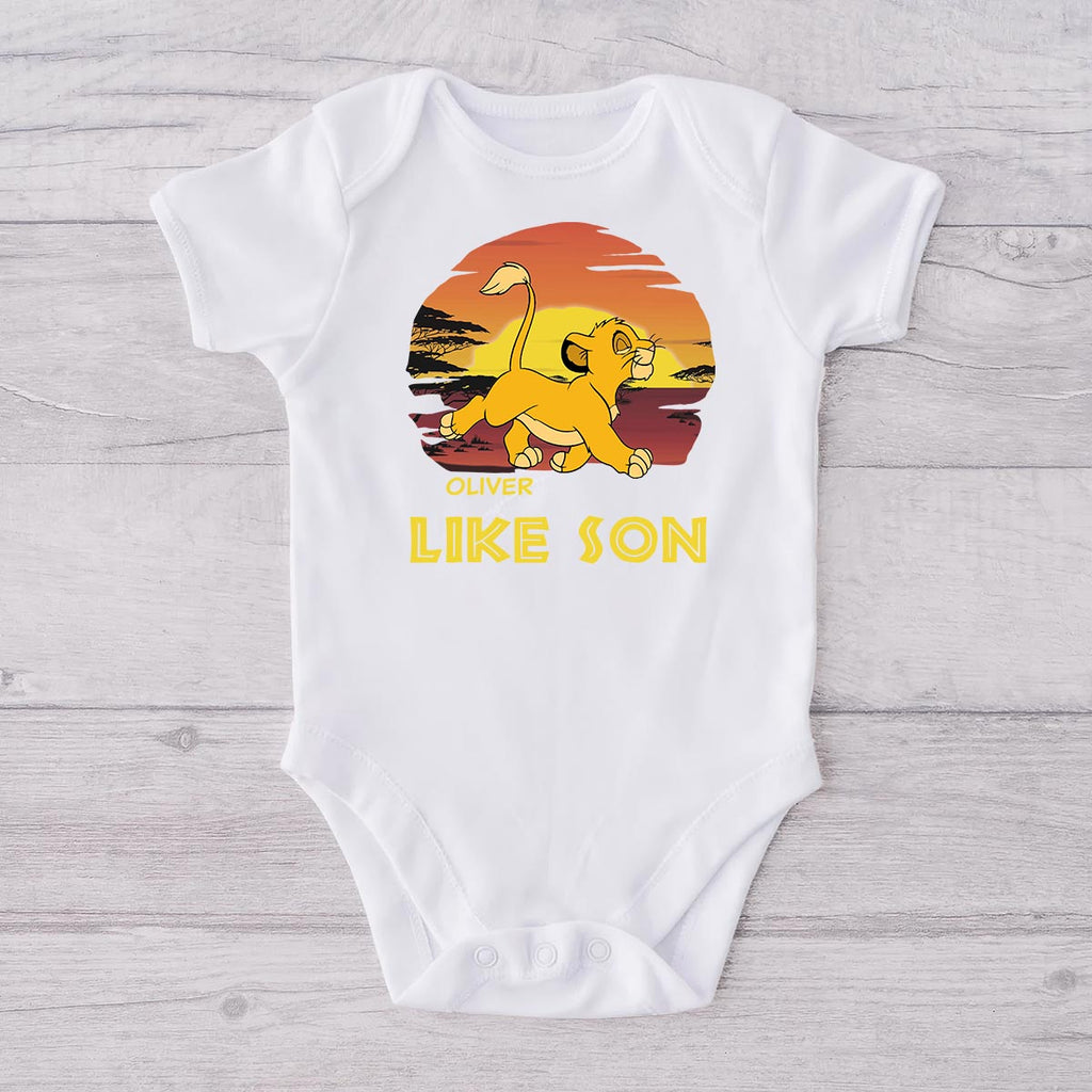 Personalized Father and Baby T-shirt Set Like Father Like Son Gift T-shirt And Baby Onesie GradoCreations