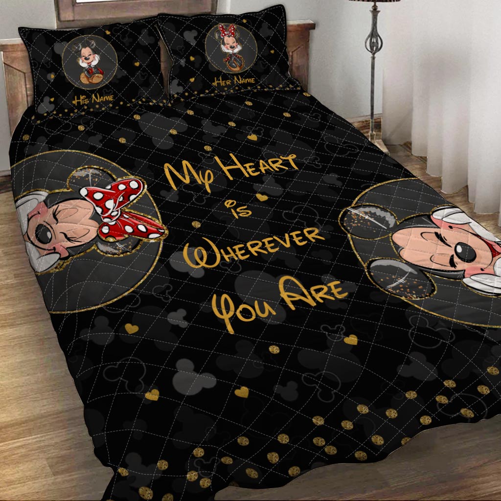 Personalized Minnie Mouse Quilt Set Custom Name Gift for Kids Quilt Set GradoCreations
