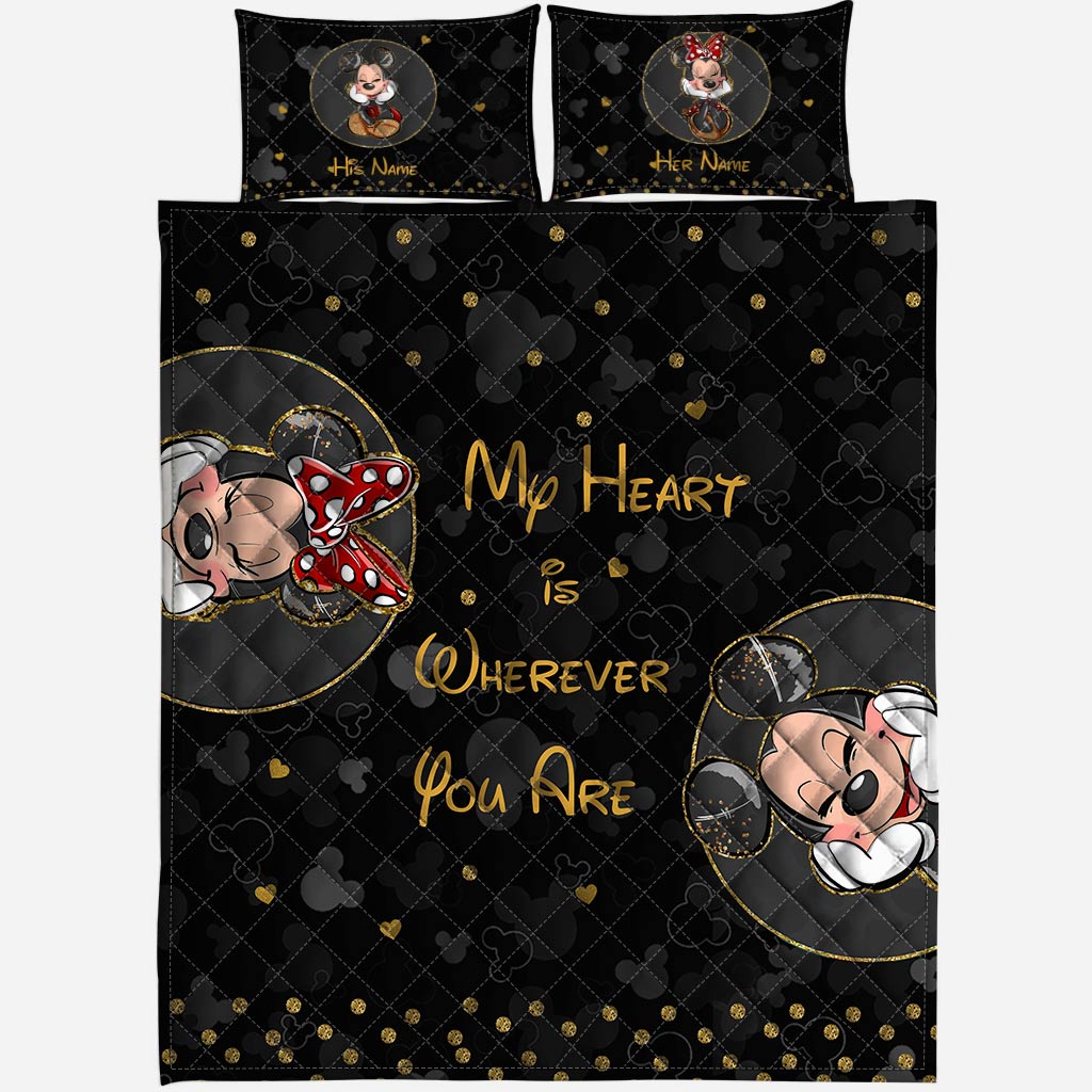 Personalized Minnie Mouse Quilt Set Custom Name Gift for Kids Quilt Set GradoCreations