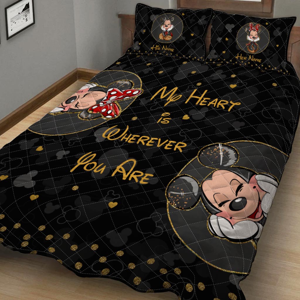 Personalized Minnie Mouse Quilt Set Custom Name Gift for Kids Quilt Set GradoCreations