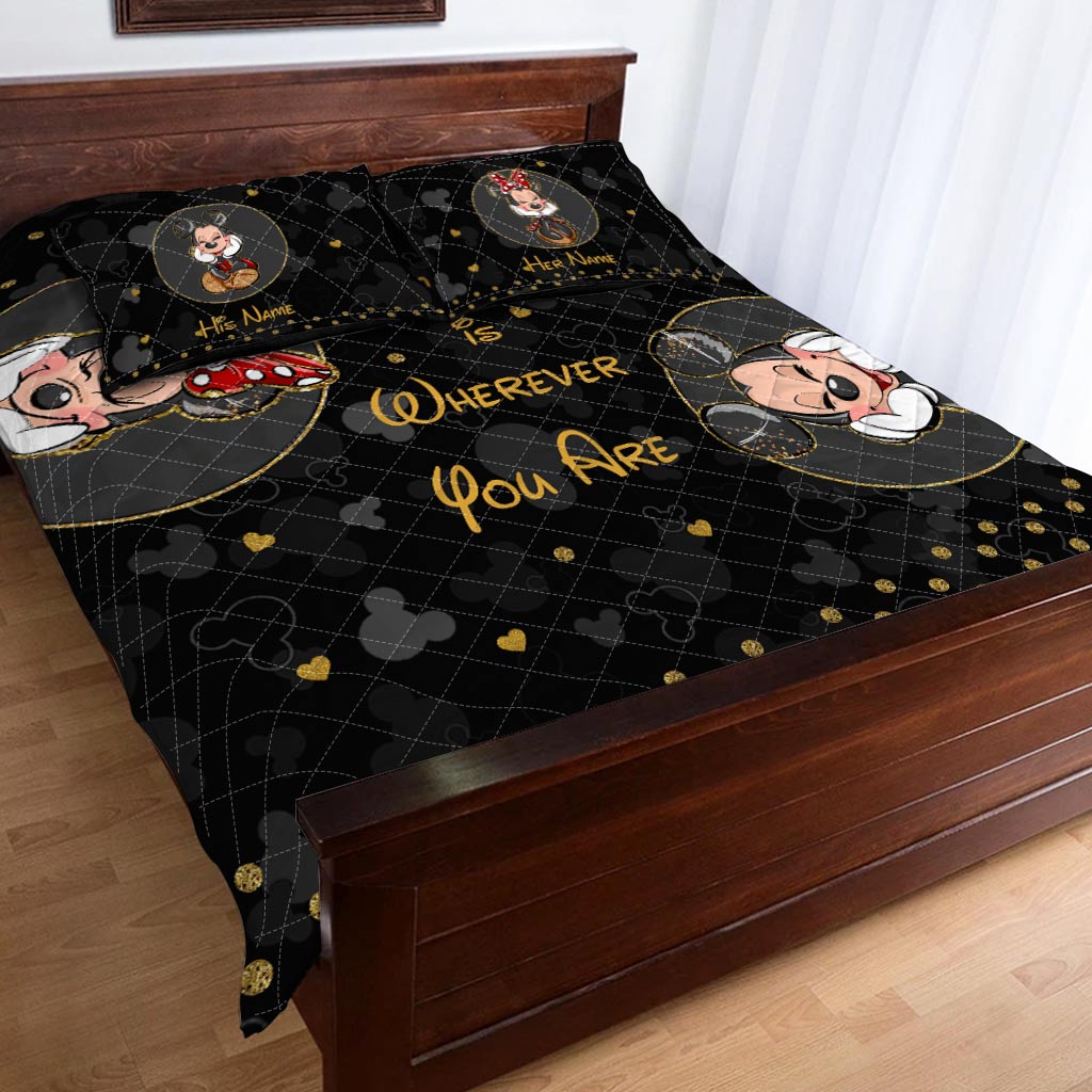 Personalized Minnie Mouse Quilt Set Custom Name Gift for Kids Quilt Set GradoCreations