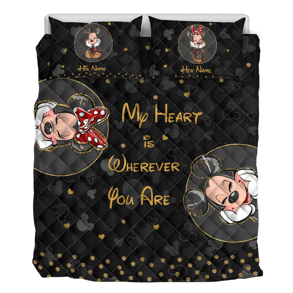 Personalized Minnie Mouse Quilt Set Custom Name Gift for Kids Quilt Set GradoCreations