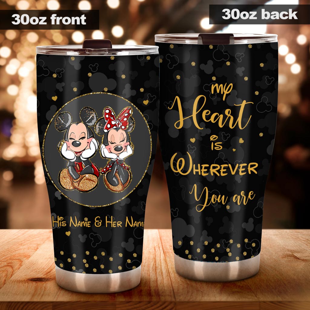 Personalized Mickey Mouse Tumbler Custom Name Gift for Couples Tumbler GradoCreations