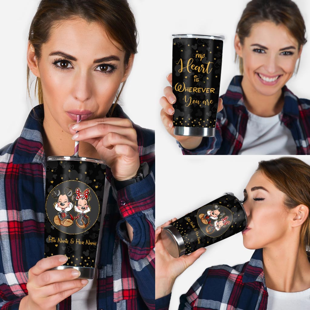 Personalized Mickey Mouse Tumbler Custom Name Gift for Couples Tumbler GradoCreations