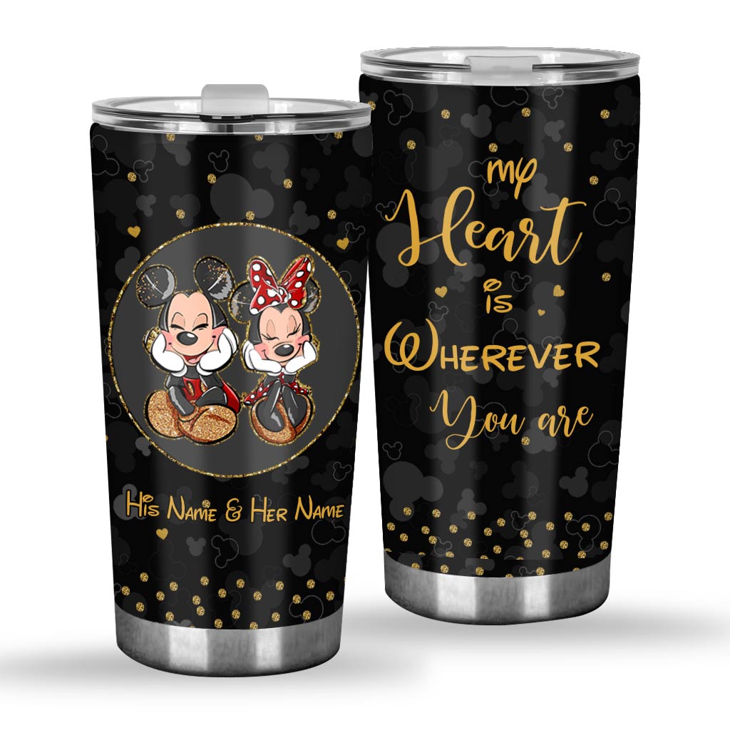 Personalized Mickey Mouse Tumbler Custom Name Gift for Couples Tumbler GradoCreations