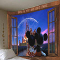 Personalized Couple Mouse Wall Tapestry Custom Names Gift for Anniversary Wall Tapestry GradoCreations
