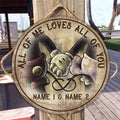 Personalized Round Wood Sign for Couples - Custom Love Decor Round Wood Sign GradoCreations