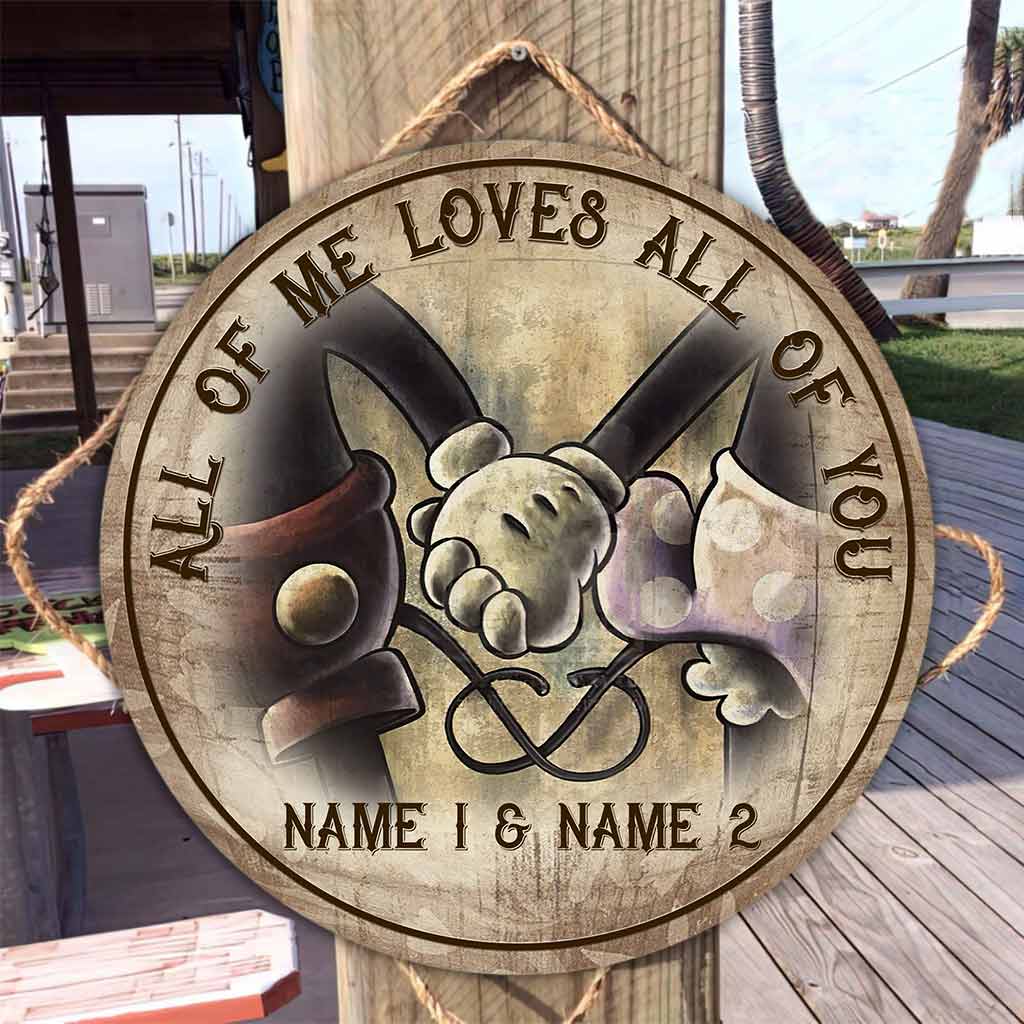 Personalized Round Wood Sign for Couples - Custom Love Decor Round Wood Sign GradoCreations