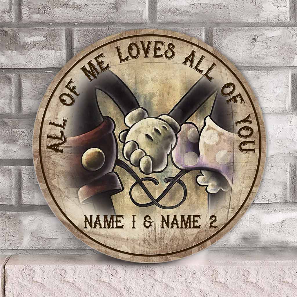 Personalized Round Wood Sign for Couples - Custom Love Decor Round Wood Sign GradoCreations