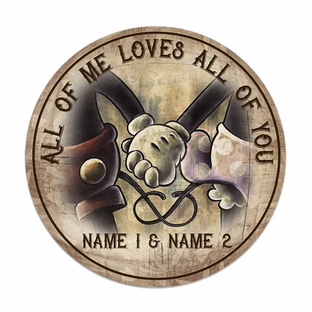 Personalized Round Wood Sign for Couples - Custom Love Decor Round Wood Sign GradoCreations