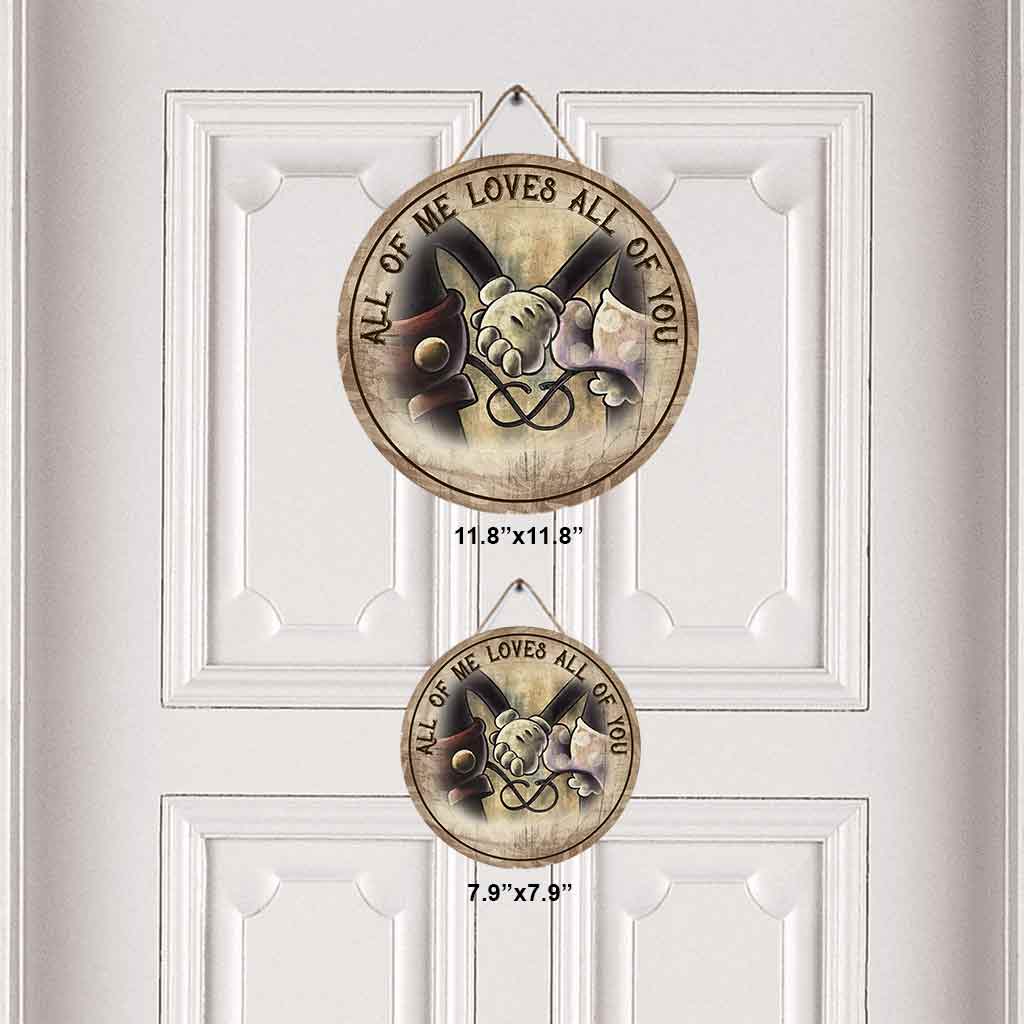Personalized Round Wood Sign for Couples - Custom Love Decor Round Wood Sign GradoCreations