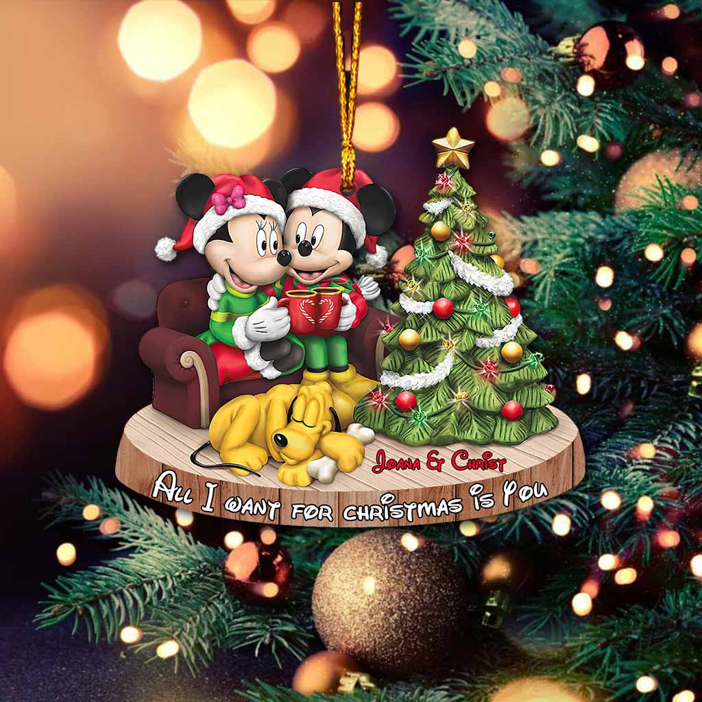 Personalized Christmas Mouse Ornament Custom Name Gift Ornament GradoCreations
